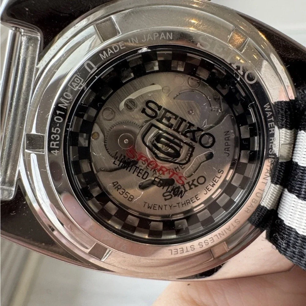 Seiko 5 Sports Men's Black Watch - SRPA93K1